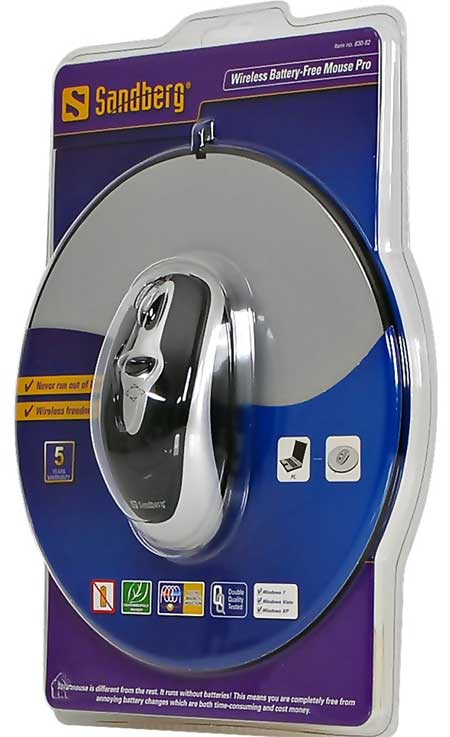 Мышка от Sandberg - Wireless BatteryFree Mouse Pro